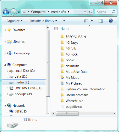 Backup files